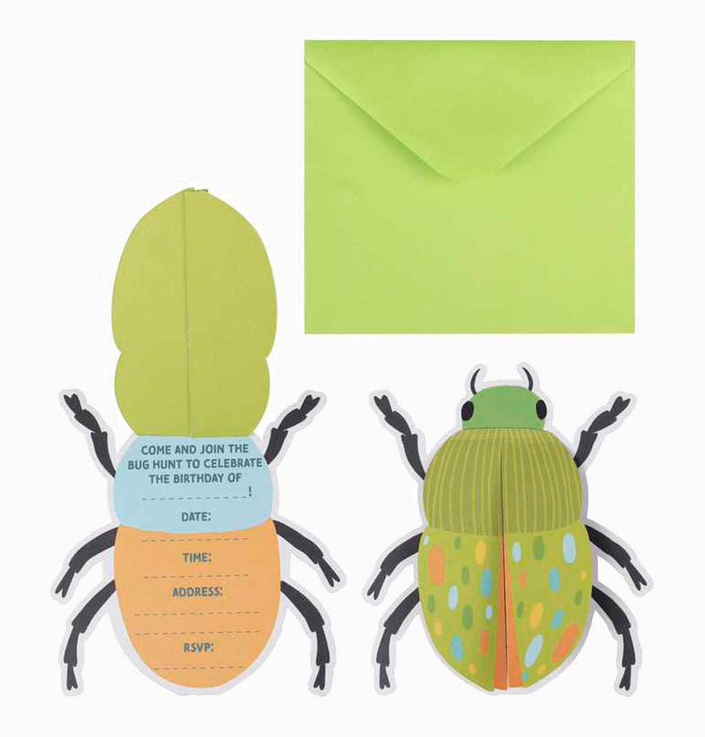 Invitation Cards-BUG-121 - Pop Up Bug Party Invitations-Ginger Ray