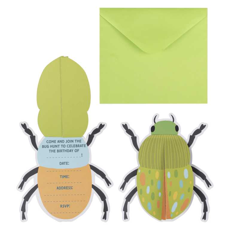 Invitations - BUG-121 - Pop Up Bug Party Invitations - Pop Up Bug Party Invitations - Whistlefish