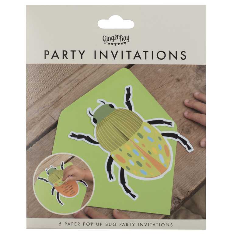 Invitations - BUG-121 - Pop Up Bug Party Invitations - Pop Up Bug Party Invitations - Whistlefish