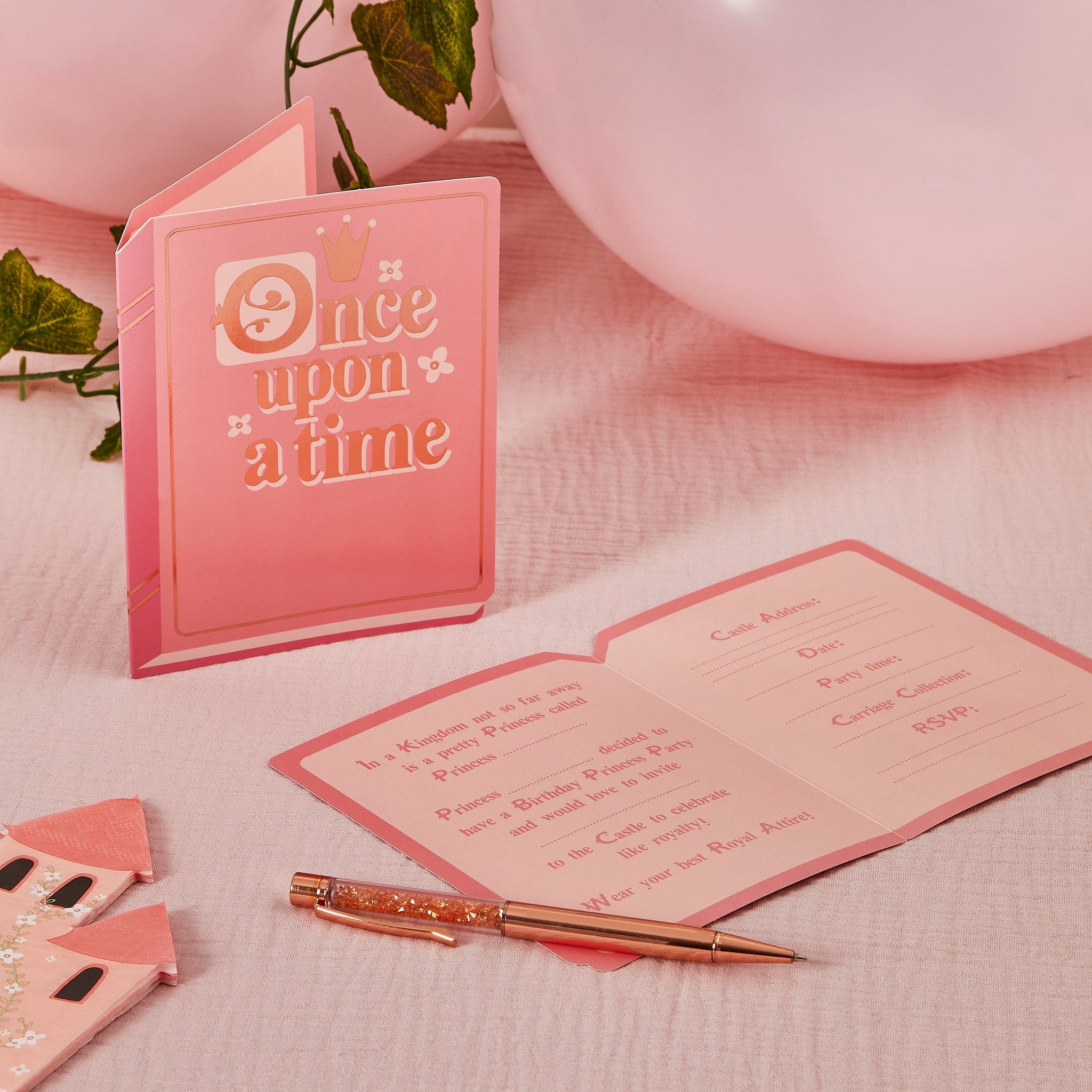 Decorations - HBLP112 - Fairytale Book Paper Invitations 10pcs - Fairytale Book Shaped Paper Invitations 10pcs - Whistlefish