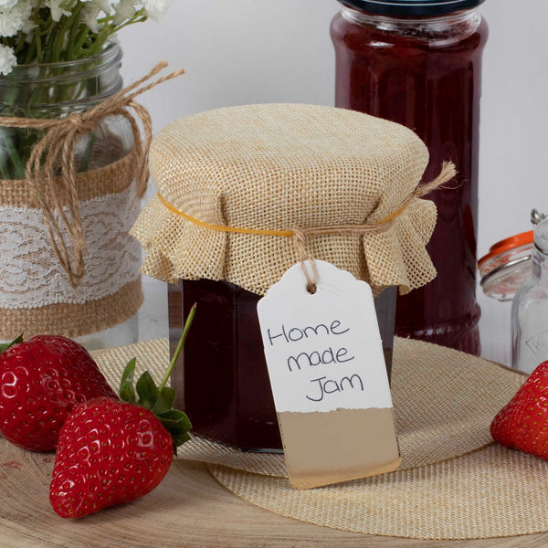 Jam Label-PI-614 - White & Gold Jam Jar Label-Whistlefish