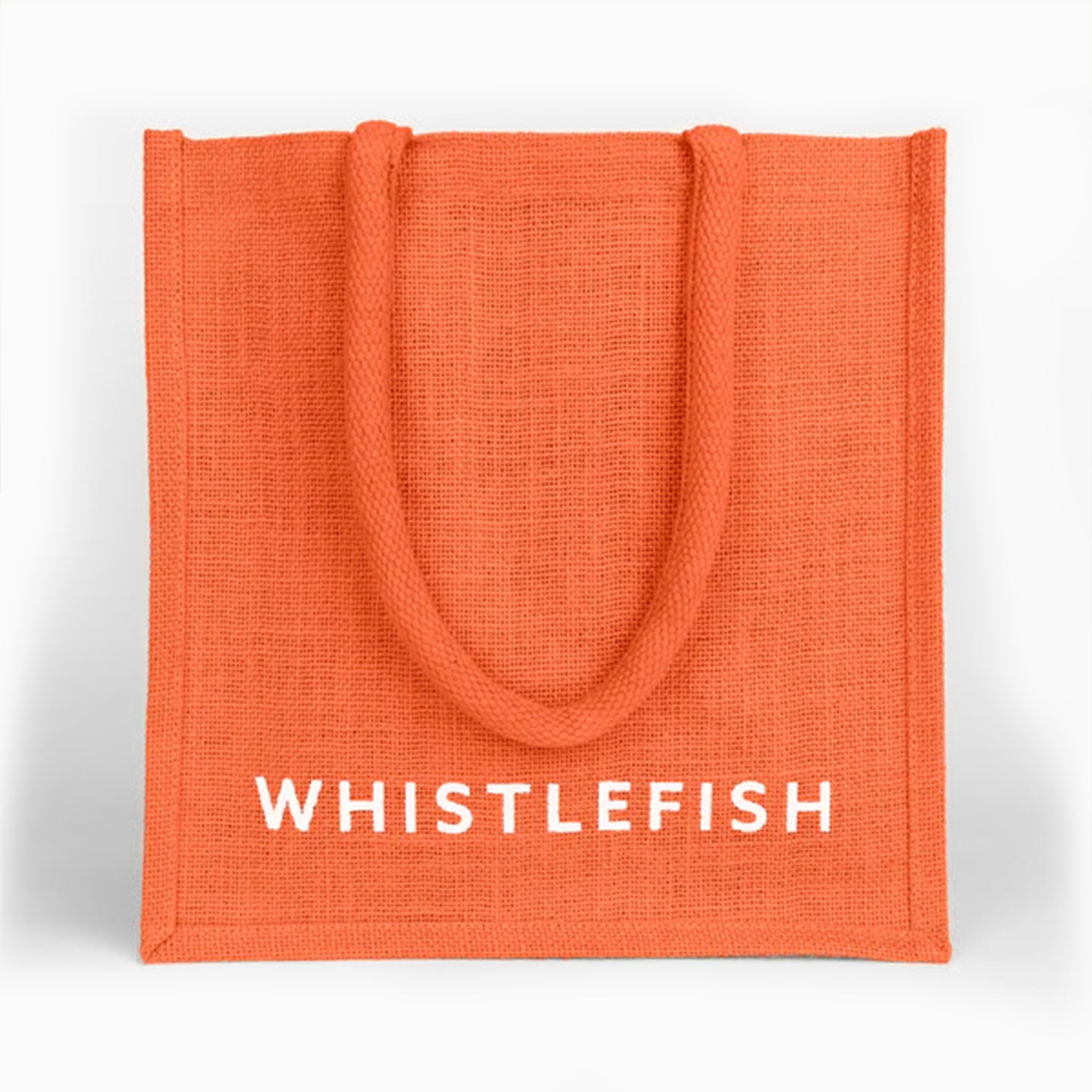 Jute Bag-JB193 - Sunset Orange Small Jute Bag-Whistlefish