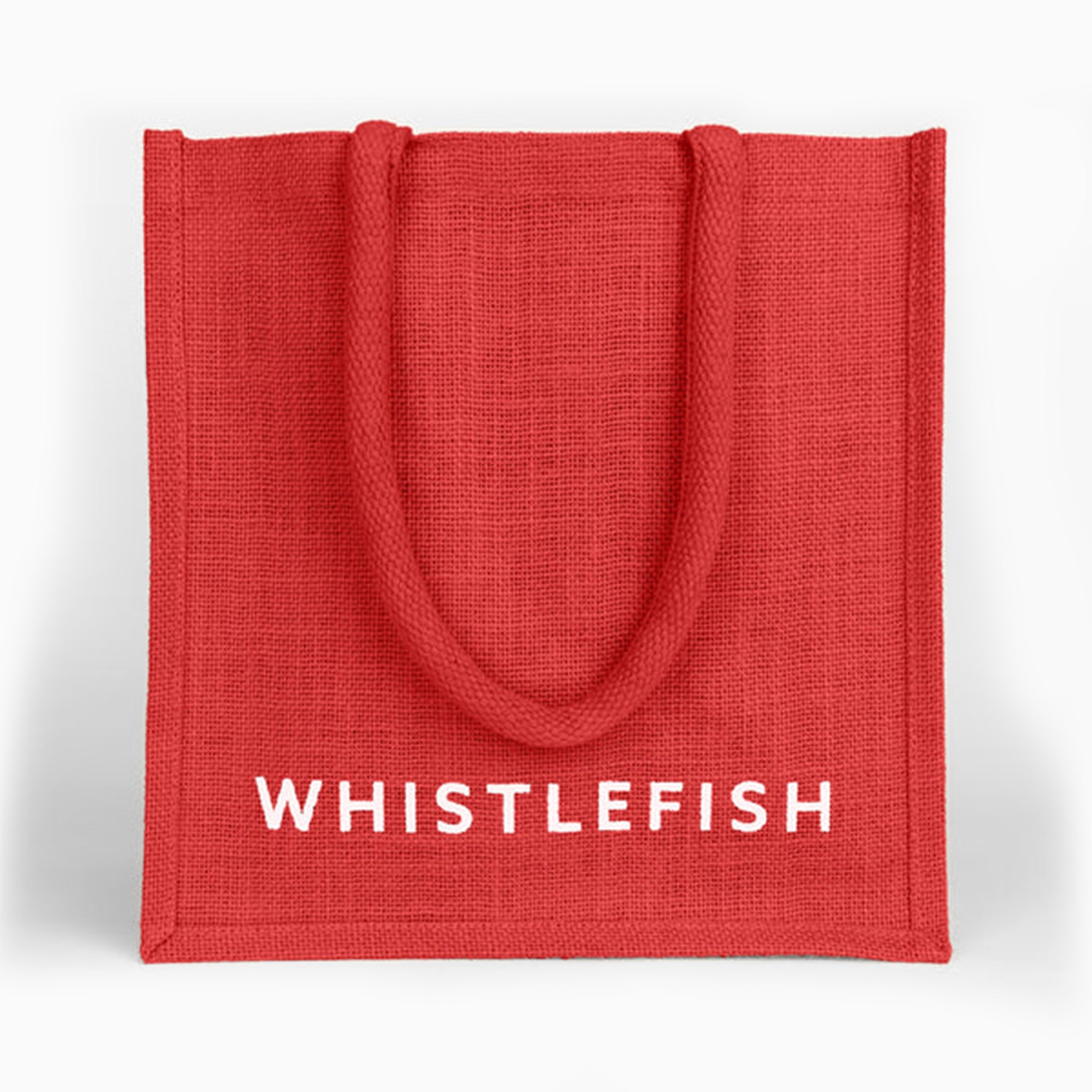 Jute Bag-JB194 - Phone Box Red Small Jute Bag-Whistlefish
