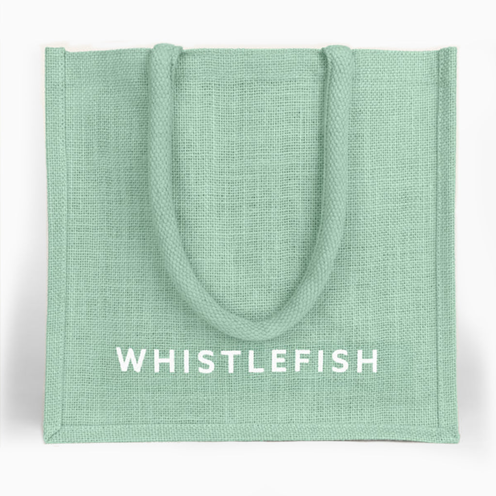 Jute Bag-JB202 - Sea Foam Large Jute Bag-Whistlefish