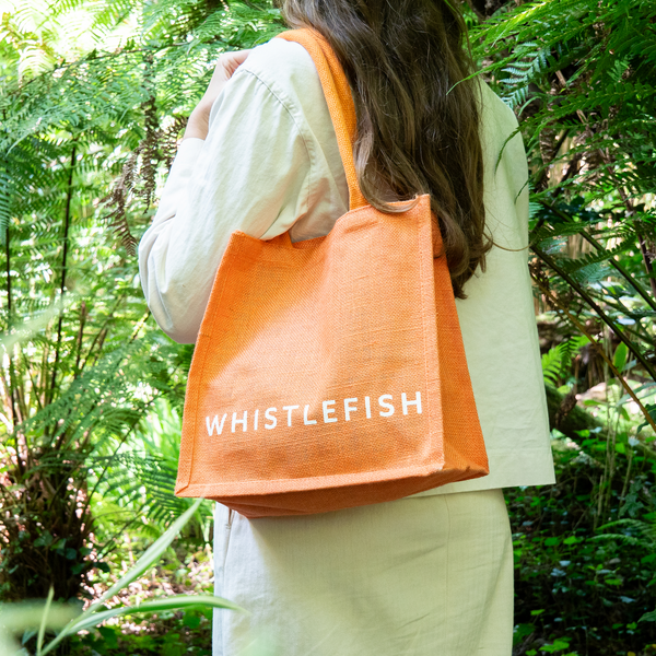 Jute Bag - JB2AF - Whistlefish Jute Bag Apricot - Apricot Fox Jute Bag - Whistlefish