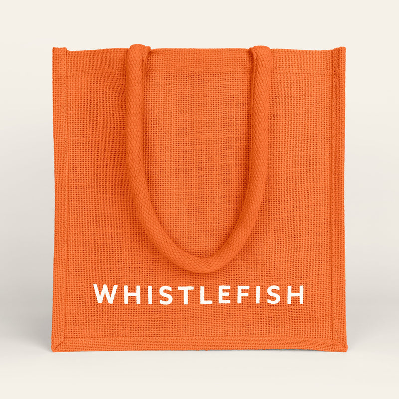 Jute Bag - JB2AF - Whistlefish Jute Bag Apricot - Apricot Fox Jute Bag - Whistlefish