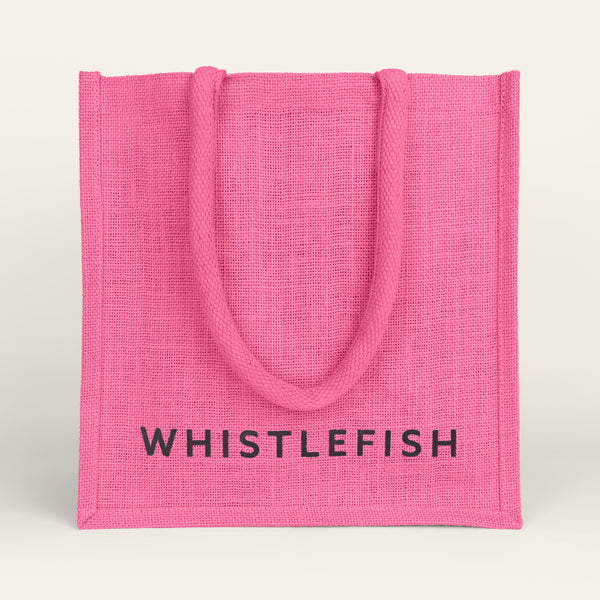 Jute Bag - JB2BP - Whistlefish Jute Bag Pink - 