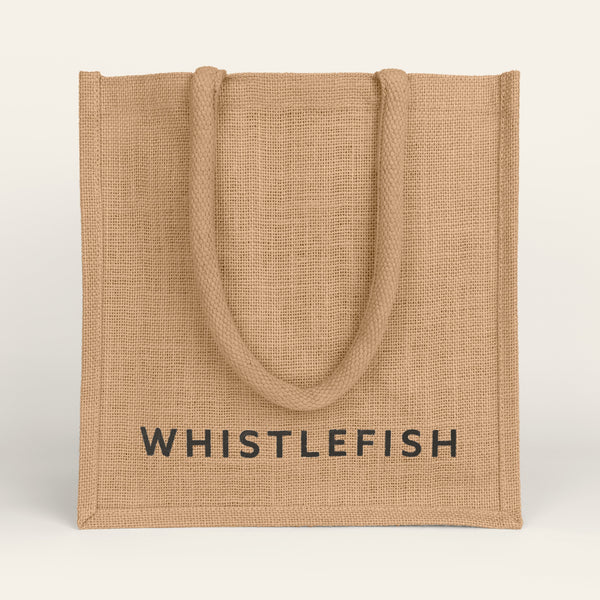 Jute Bag - JB2BR - Whistlefish Jute Bag Brown (Natural) - Jute Bag Brown (Natural) - Whistlefish