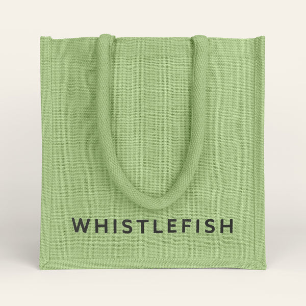 Jute Bag - JB2GR - Whistlefish Jute Bag Green - Jute Bag Green - Whistlefish