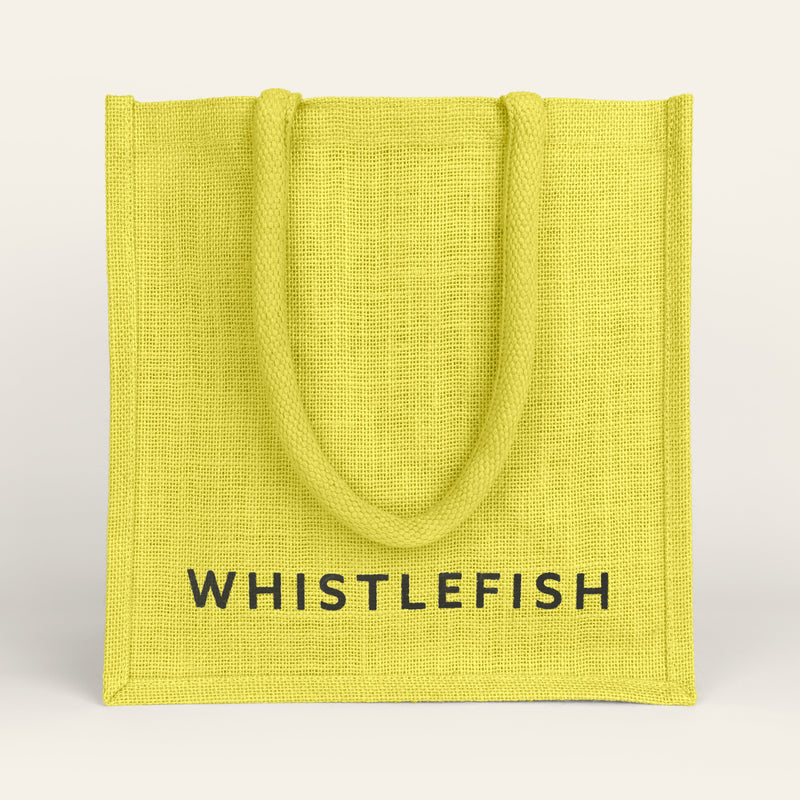 Jute Bag - JB2LE - Whistlefish Jute Bag Lemon - Lemon Jute Bag - Whistlefish