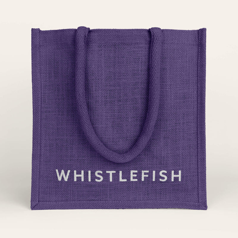 Jute Bag - JB2LL - Whistlefish Jute Bag Purple - Whistlefish Jute Bag Lilac - Whistlefish
