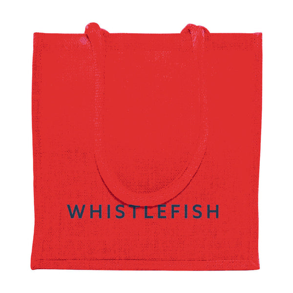 Jute Bag - JB2RE - Jute Bag Red - Whistlefish Jute Bag Red - Whistlefish