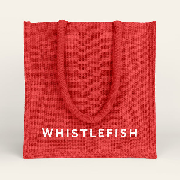 Jute Bag - JB2RE - Whistlefish Jute Bag Red - Jute Bag Red - Whistlefish