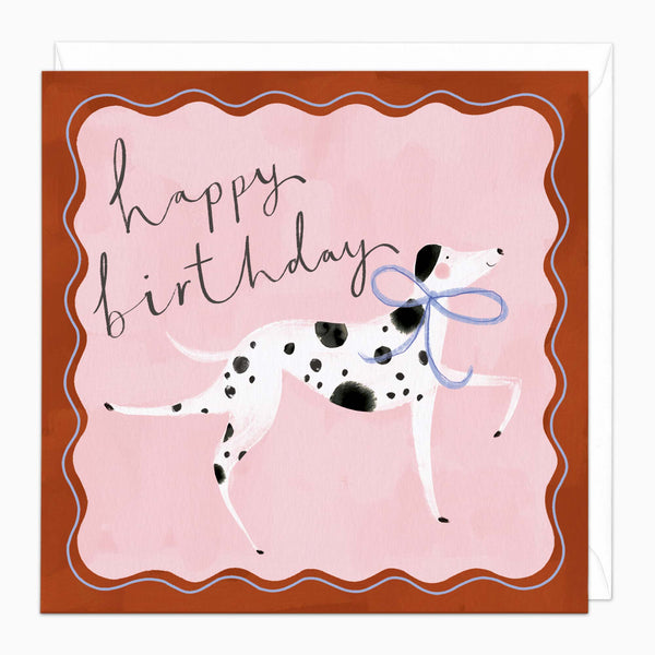 Greeting Card-K015 - Dalmatian Birthday Card-Whistlefish