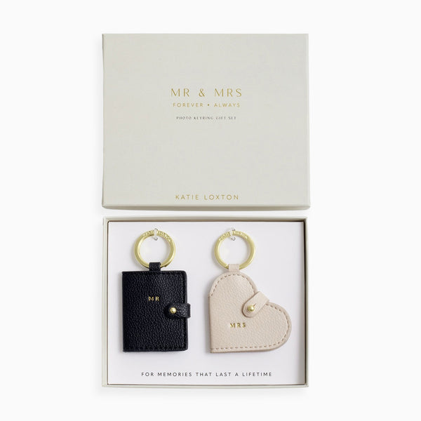 KLB4396 - Mr and Mrs Photo Keyring Gift Set