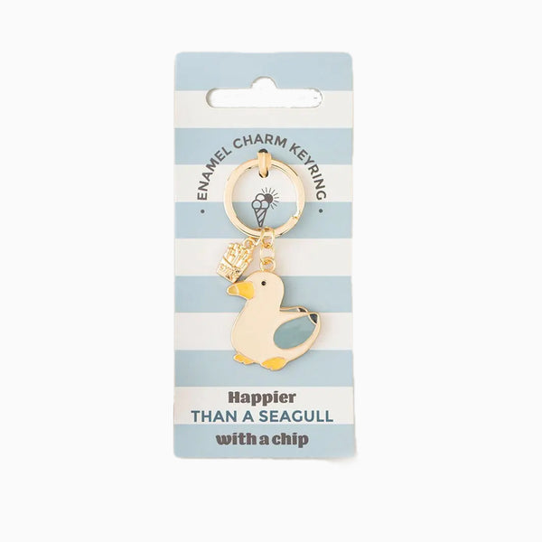 Keyring-HE_83626 - Seagull and Chips Keyring-Something Different Wholesale