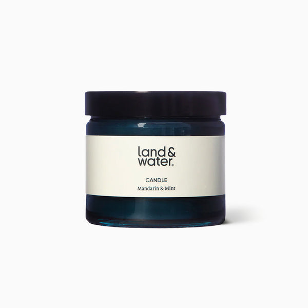 Candle-LWCANMM - Natural Wax Mandarin & Mint Candle-Land & Water