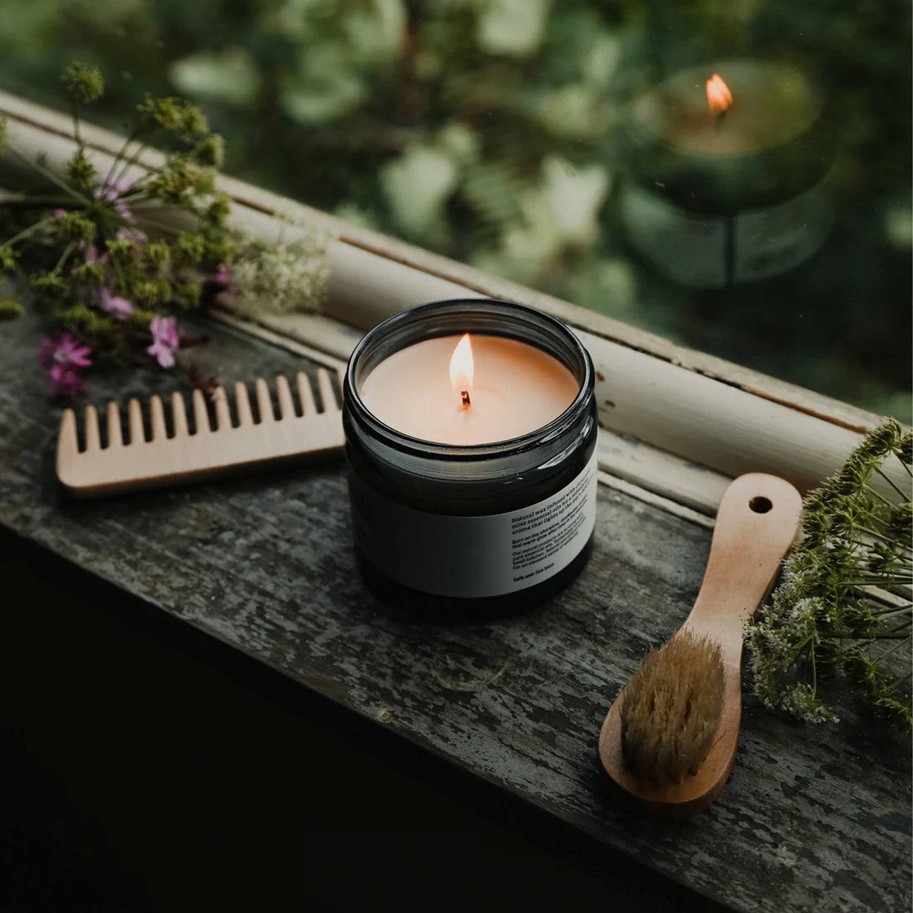 Candle-LWCANMM - Natural Wax Mandarin & Mint Candle-Land & Water