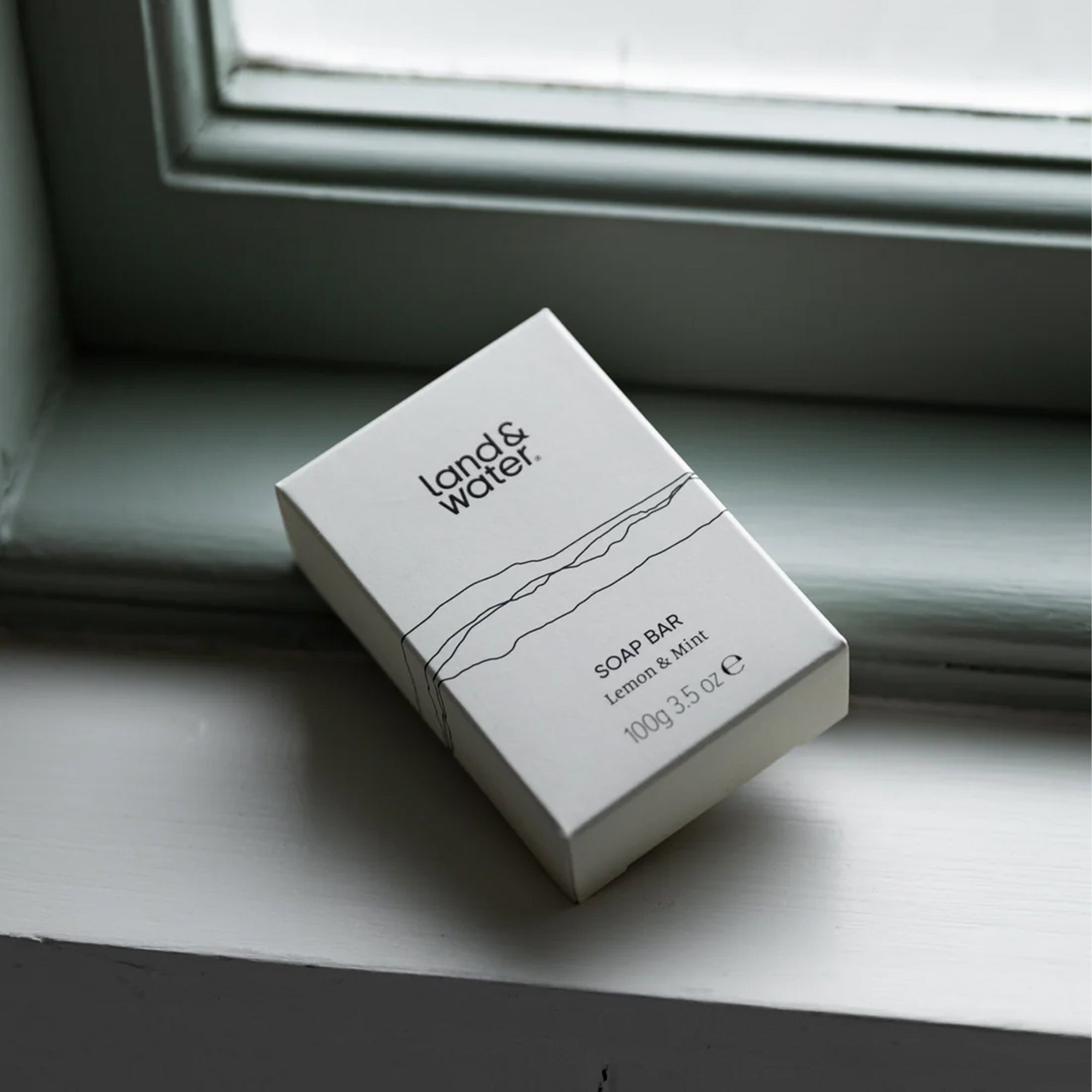 Soap-LWSB100 - Mint & Lemon Soap Bar-Land & Water