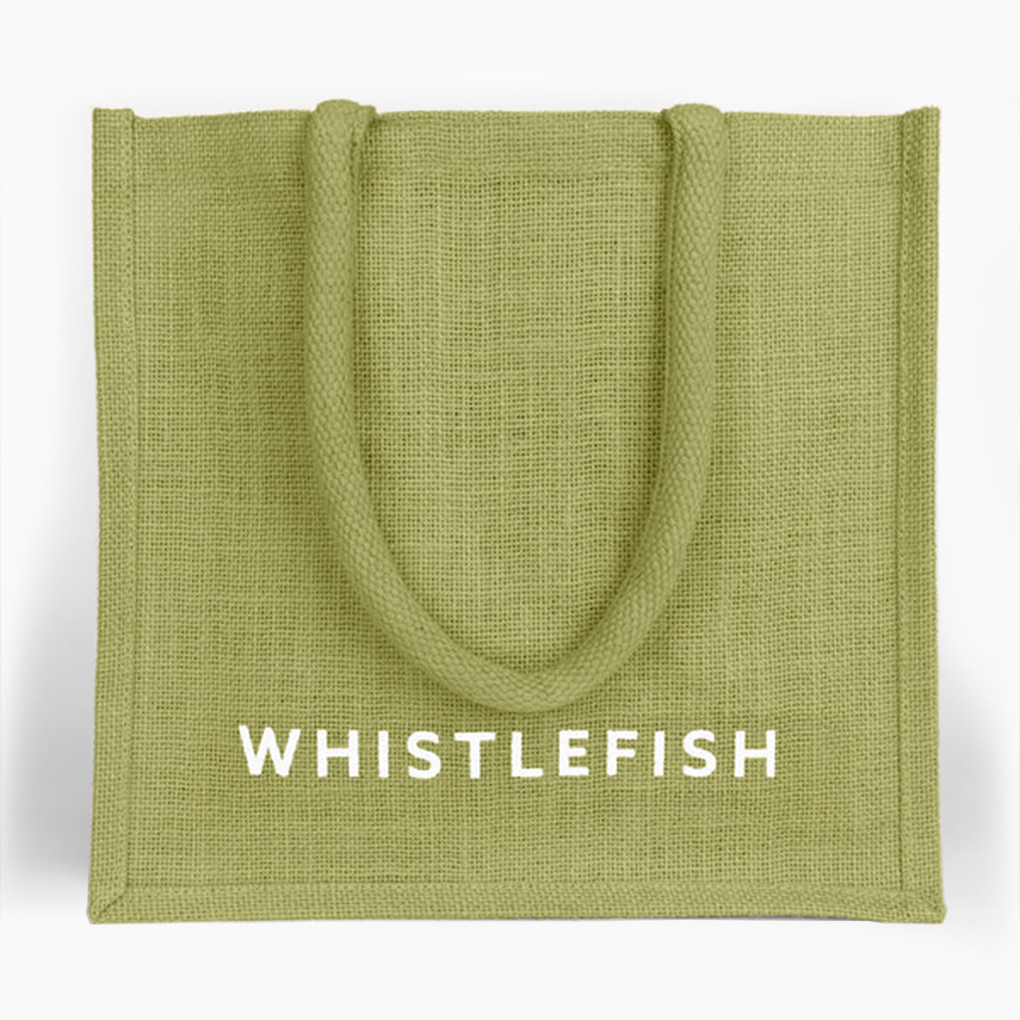 Jute Bag-JB205 - Olive Green Large Jute Bag-Whistlefish