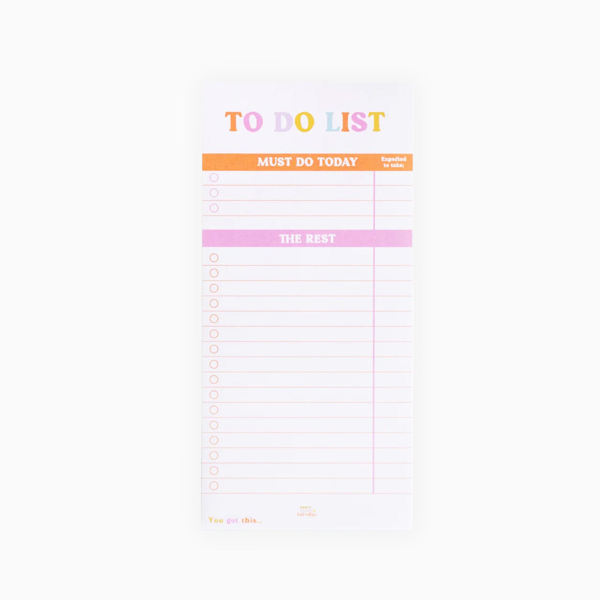 List Pad-PAD-TDL-YGT-1021 - You Got This To Do List Pad-Good Tuesday