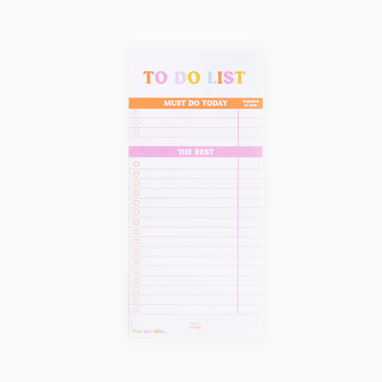 List Pad-PAD-TDL-YGT-1021 - You Got This To Do List Pad-Good Tuesday