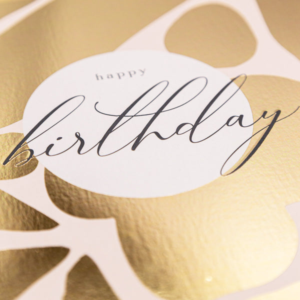 Luxury Card - LN006 - Golden Splendour Birthday Luxury Card - Golden Splendour Birthday Card - Whistlefish