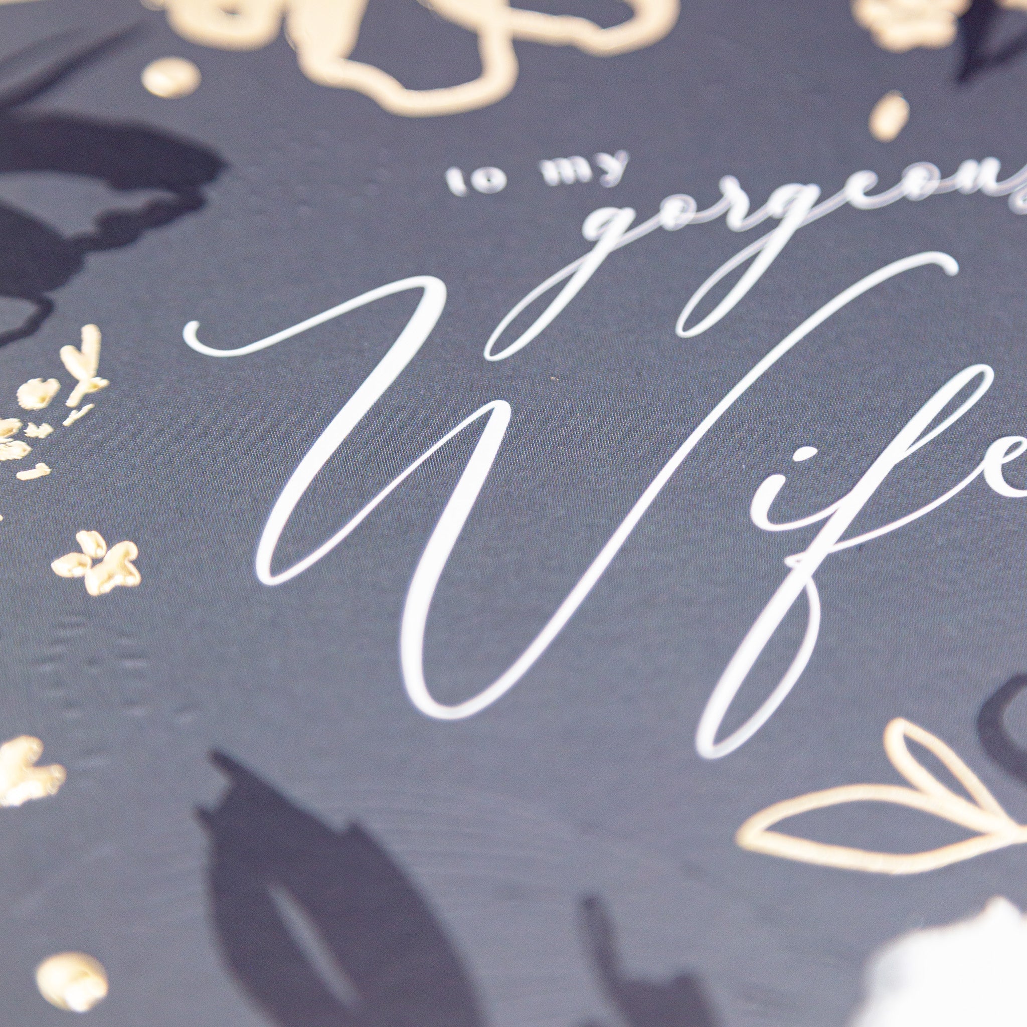 Luxury Card - LN008 - Elegant Floral Birthday Luxury Card - Elegant Floral Birthday Card for Wife - Whistlefish