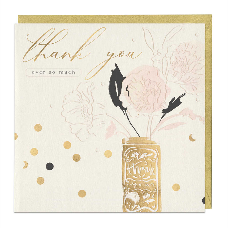 Luxury Card - LN009 - Gracious Peony Thank You Luxury Card - Gracious Peony Thank You Card - Whistlefish