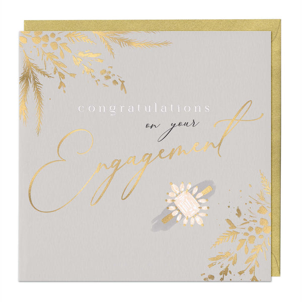 Luxury Card - LN010 - Golden Wishes Engagement Luxury Card - Golden Wishes Engagement Card - Whistlefish