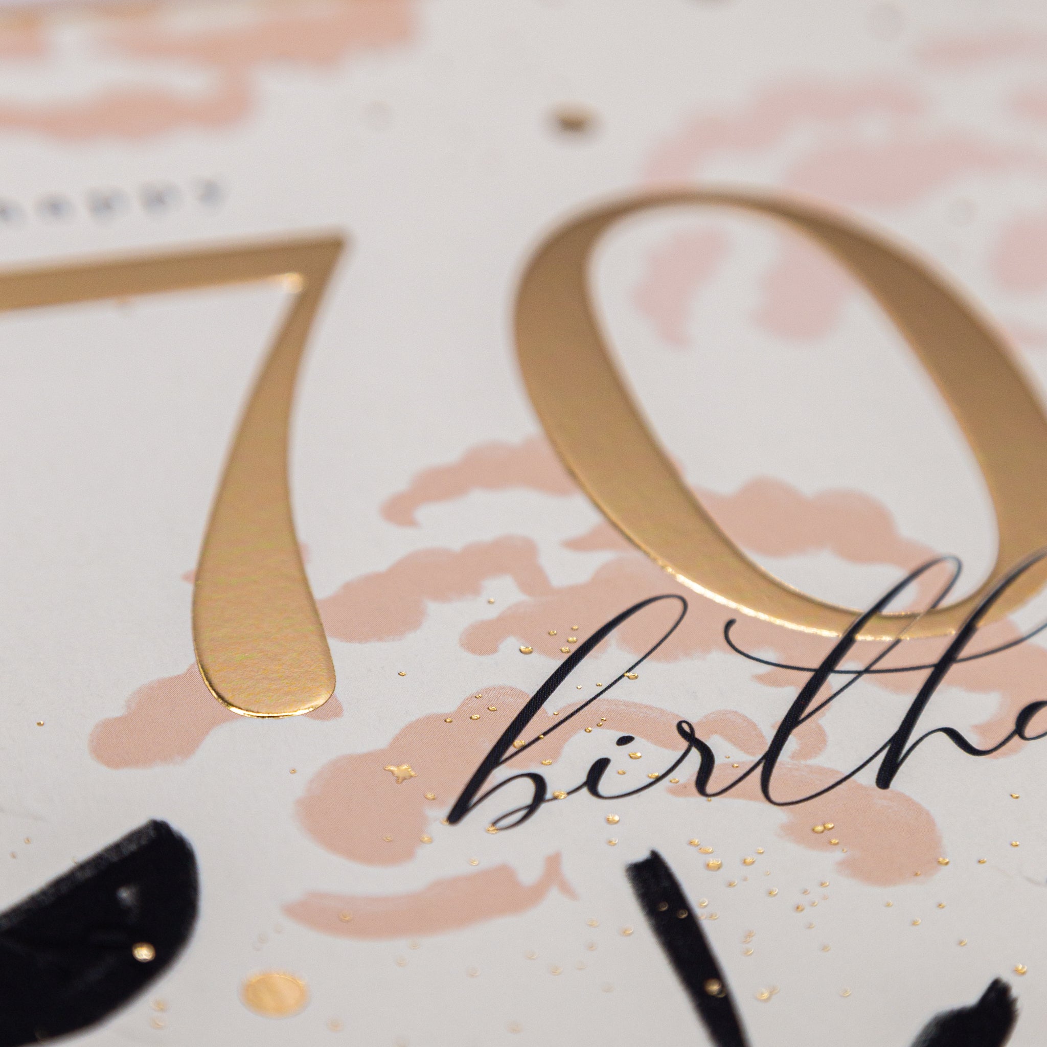 Luxury Card - LN019 - Elegance 70th Birthday Luxury Card - Platinum Elegance 70th Birthday Card - Whistlefish