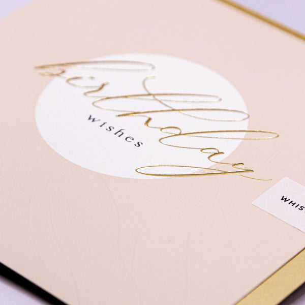 Luxury Card - LN024 - Elegance Birthday Wishes Luxury Card - Subtle Elegance Birthday Wishes Card - Whistlefish