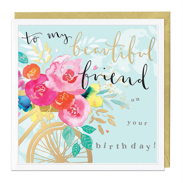 Luxury Card - LN032 - Beautiful Friend Luxury Birthday Card - Beautiful Friend Luxury Birthday Card - Whistlefish