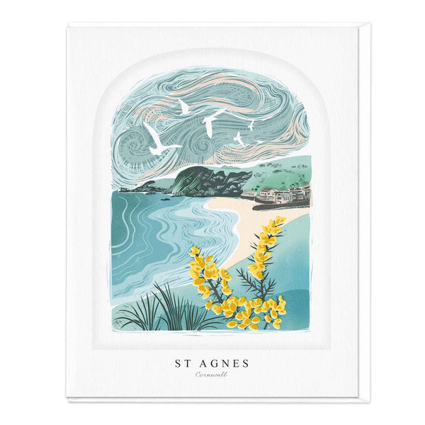 Luxury Card - LN037 - St Agnes Lino Luxury Card - St Agnes Lino Luxury Card - Whistlefish
