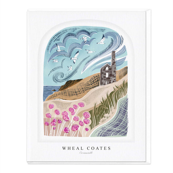 Luxury Card - LN048-F045 - Wheal Coates Lino Luxury Card - Wheal Coates Lino Luxury Card - Whistlefish