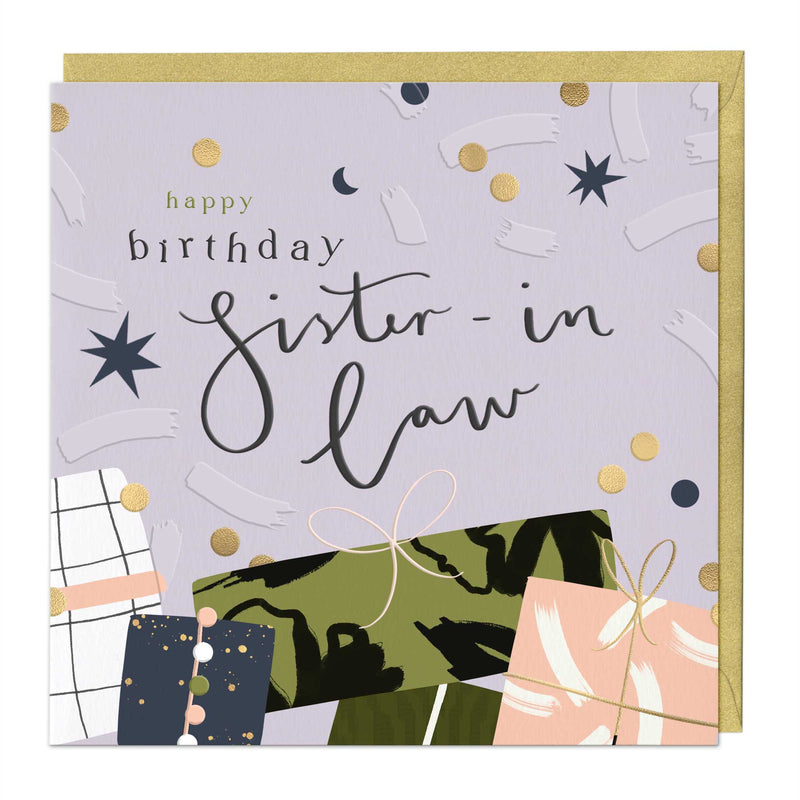 Luxury Card - LN074 - Sister In Law Birthday Card - Sister In Law Birthday Card - Whistlefish