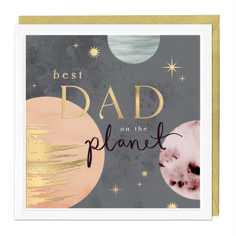 Luxury Card - LN078 - Best Dad On The Planet Card - Best Dad On The Planet Card - Whistlefish