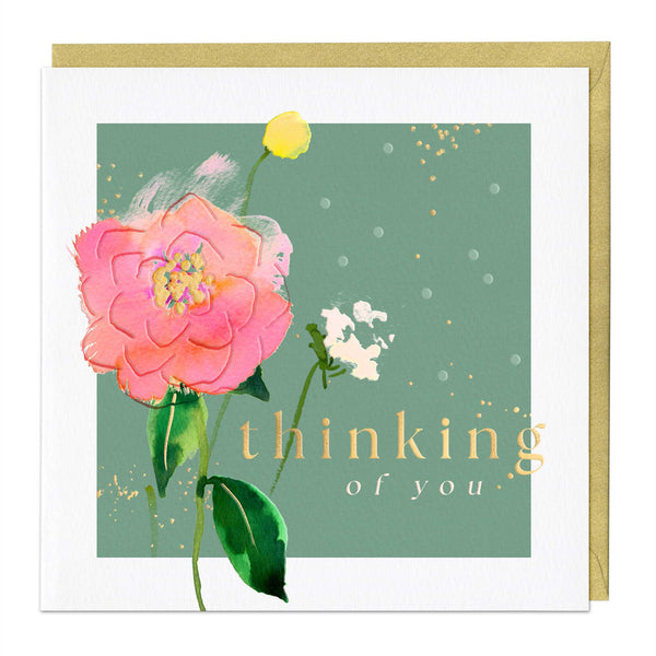 Luxury Card - LN079 - Camellia Thinking Of You Card - Camellia Thinking Of You Card - Whistlefish