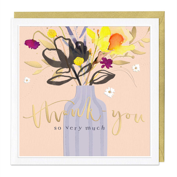 Luxury Card - LN089 - Thank You Luxury Flowers Card - Thank You Luxury Flowers Card - Whistlefish