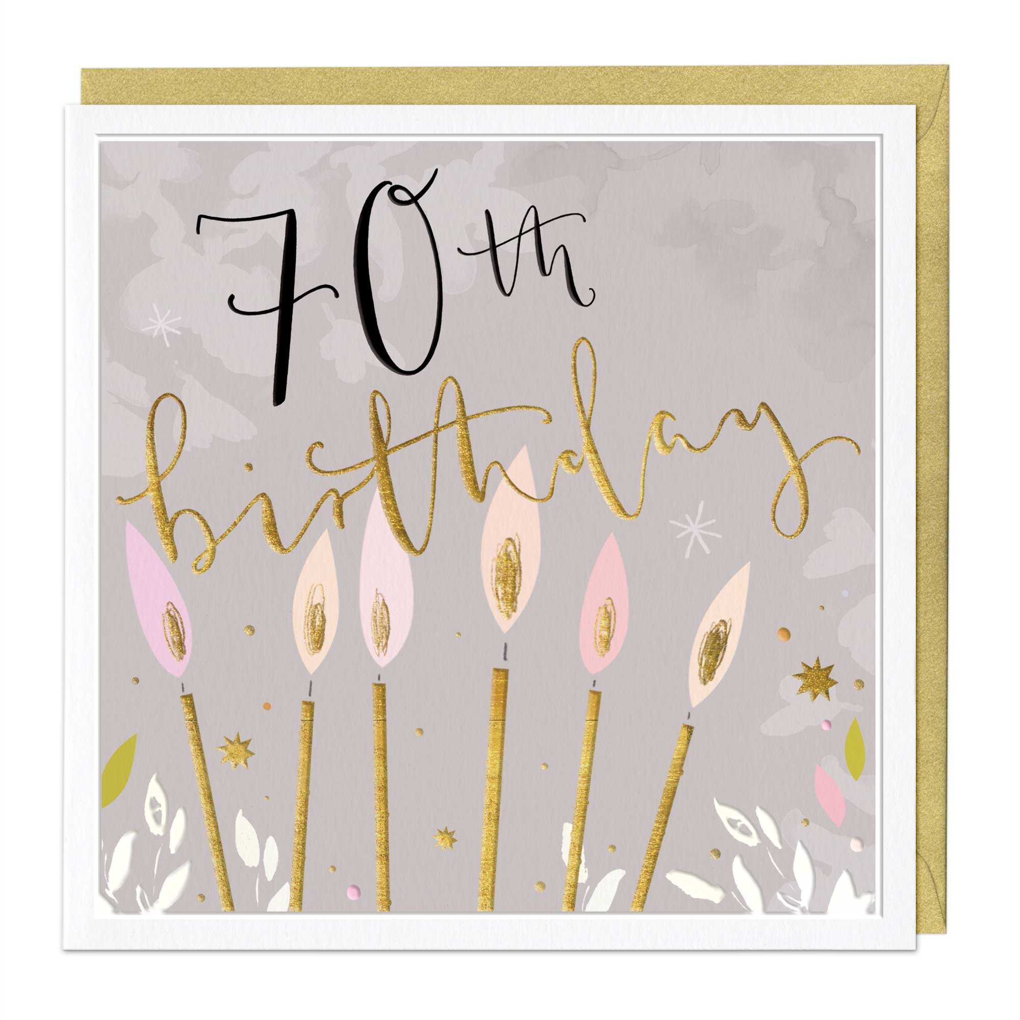 Stylish 70th Luxury Birthday Card - Whistlefish