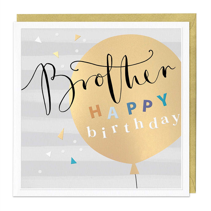 Luxury Card - LN112 - Happy Birthday Luxury Brother Card - Happy Birthday Luxury Brother Card - Whistlefish