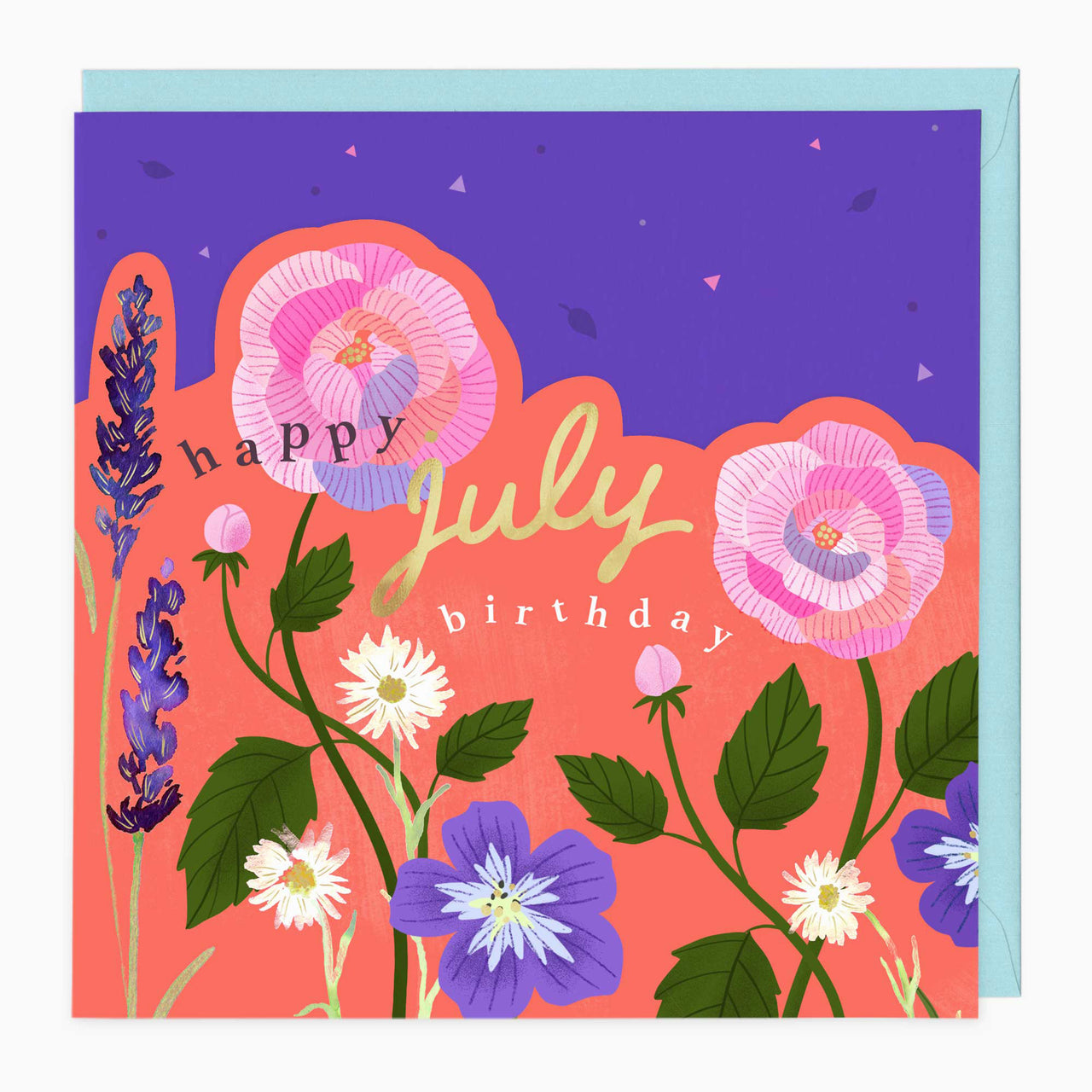 Luxury Card-LN151 - Bright Summer July Birthday Card-Whistlefish