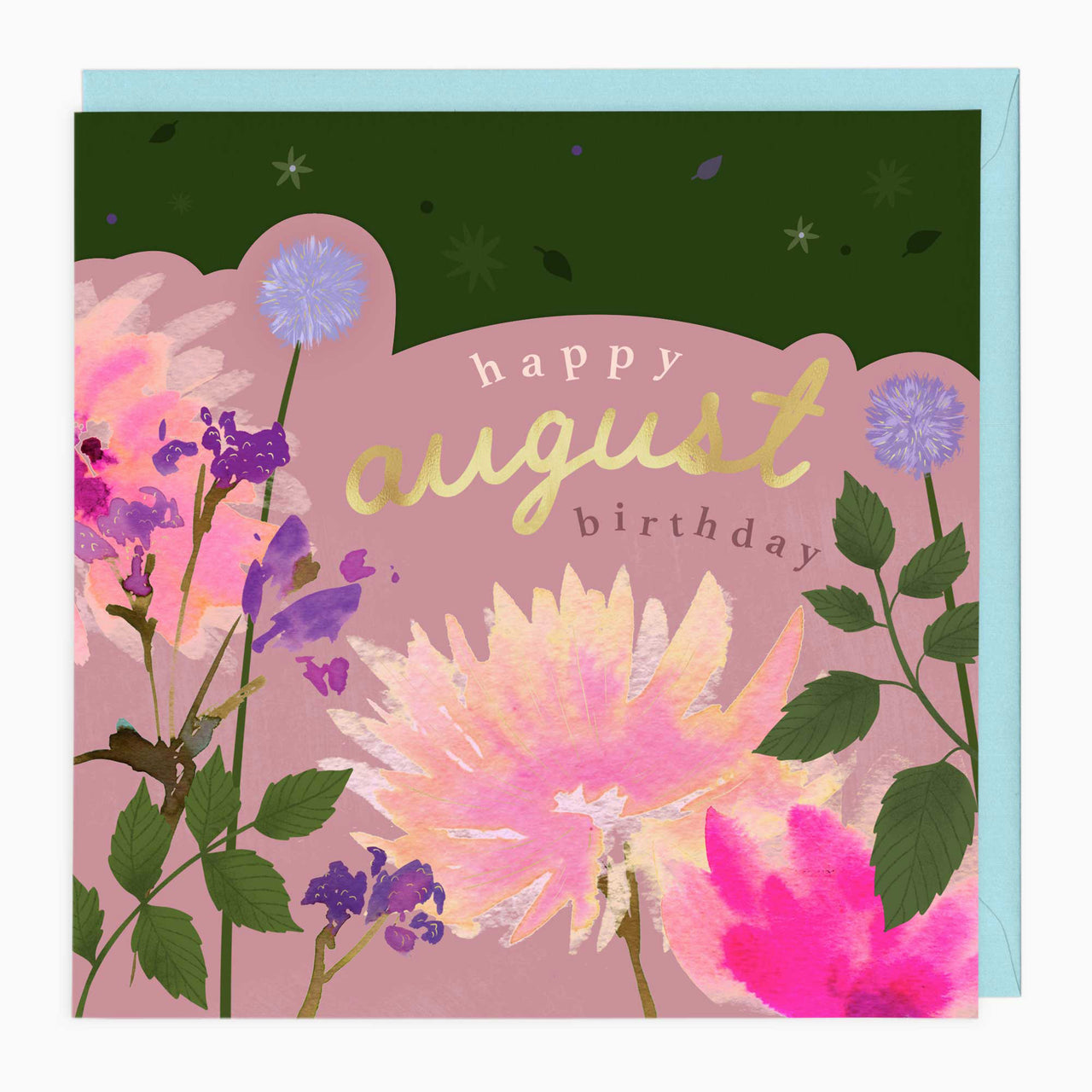 Luxury Card-LN152 - Bright Summer August Birthday Card-Whistlefish
