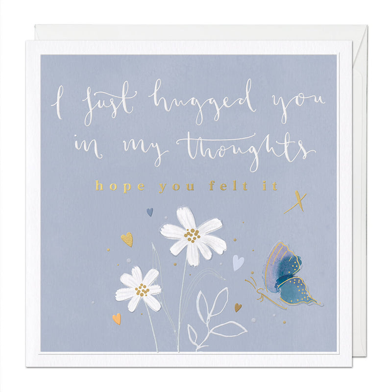 Hugged You In My Thoughts Luxury Card - Champagne Collection - Whistlefish