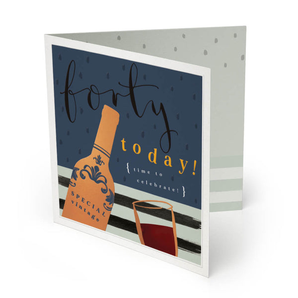 Luxury Card-LX012 - 40 Today! Luxury Birthday Card-Whistlefish