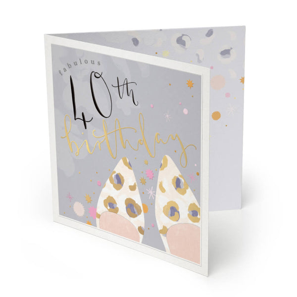 Luxury Card-LX019 - 40th Birthday Luxury Birthday Card-Whistlefish