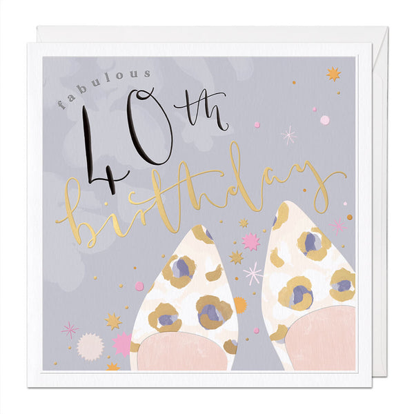 Luxury Card-LX019 - 40th Birthday Luxury Birthday Card-Whistlefish