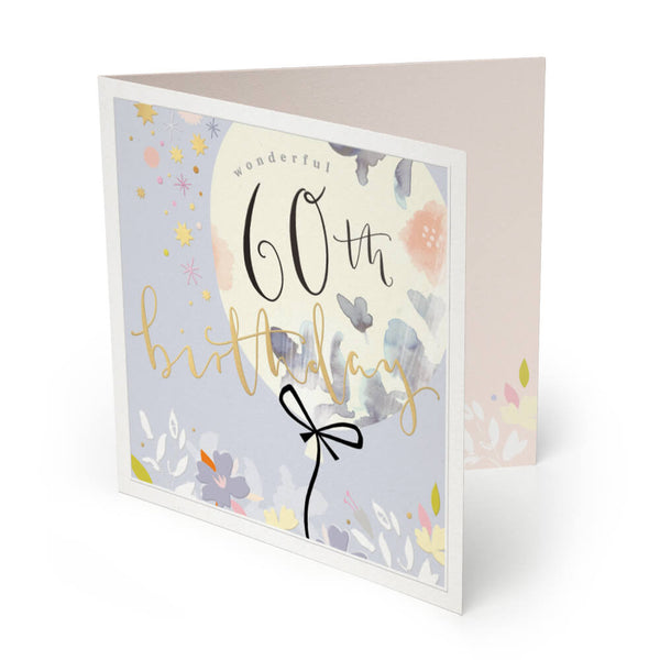 Luxury Card-LX021 - 60th Birthday Luxury Birthday Card-Whistlefish