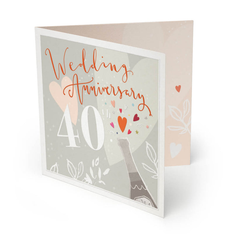 Luxury Card-LX024 - Ruby Wedding Luxury Anniversary Card-Whistlefish