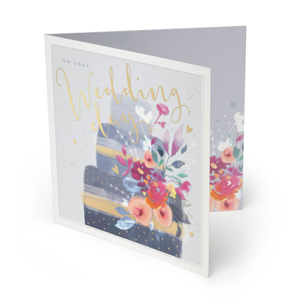 Luxury Card - LX027 - Wedding Cake Luxury Wedding Card - Wedding Cake Luxury Wedding Card - Champagne Collection
